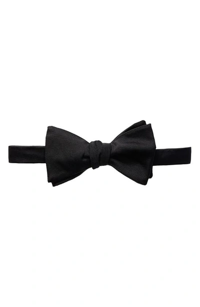 Eton Silk Grosgrain Bow Tie In Black