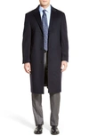 Hart Schaffner Marx Sheffield Classic Fit Wool & Cashmere Overcoat In Navy