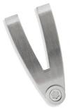 Montblanc V-shaped Brushed Matte Money Clip In Stainless Steel
