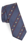 GUCCI STRIPE SILK TIE,4515284E002