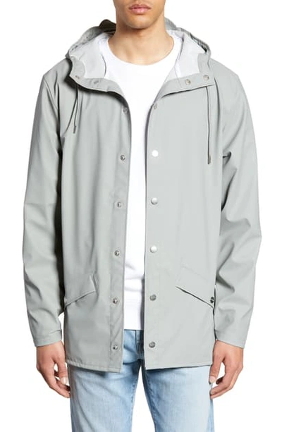 Rains Lightweight Hooded Rain Jacket In Stone