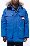 Canada Goose Expedition Logo Patch Parka Coat In Blue