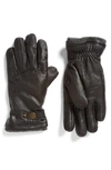 Hestra Gloves Men's Utsjo Elk Leather Snap Gloves In Black