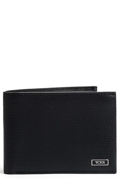 Tumi Monaco Embossed Leather Double Billfold Wallet In Black