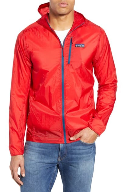 Patagonia Houdini Water Repellent Hooded Jacket In Fire