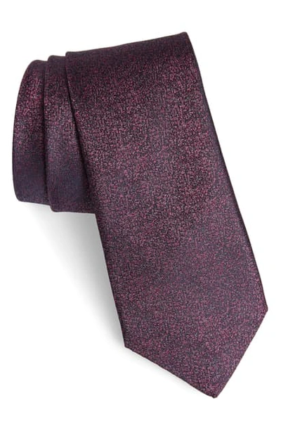 John Varvatos Solid Silk Tie In Raspberry