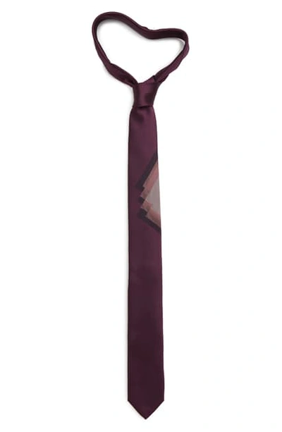 Title Of Work Geometric Cotton & Silk Tie In Purple