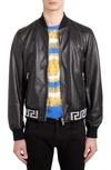 VERSACE LEATHER BOMBER JACKET,A81890A230810