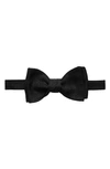 Eton Black Lurex Self Tied Bow Tie In Black