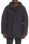 Canada Goose Mens Black Chateau Shell-down Hooded Parka Xl In Blue