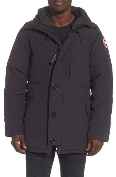 Canada Goose Mens Black Chateau Shell-down Hooded Parka Xl In Blue