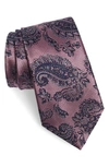 Ermenegildo Zegna Paisley Silk Tie In Pink