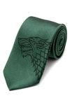 CUFFLINKS, INC GAME OF THRONES STARK SILK TIE,GT-SDW-GRN-TR