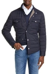 Brunello Cucinelli Men's Milano Quilted Shirt Jacket In Navy