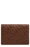 BURBERRY MONOGRAM EMBOSSED LEATHER CARD CASE,8017704