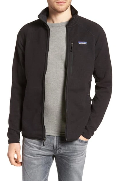 Patagonia Better Sweater Performance Slim Fit Zip Jacket In Blk