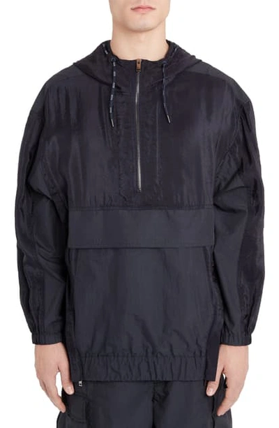 Valentino Hooded Anorak In Navy Multi