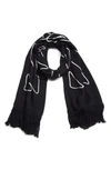 OFF-WHITE ABSTRACT ARROWS SCARF,OMMA001F194070316019