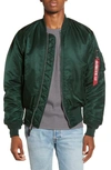 Alpha Industries Reversible Flight Jacket In Patrol Green