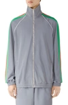 GUCCI IRIDESCENT STRETCH NYLON TRACK JACKET,587355XJBN7