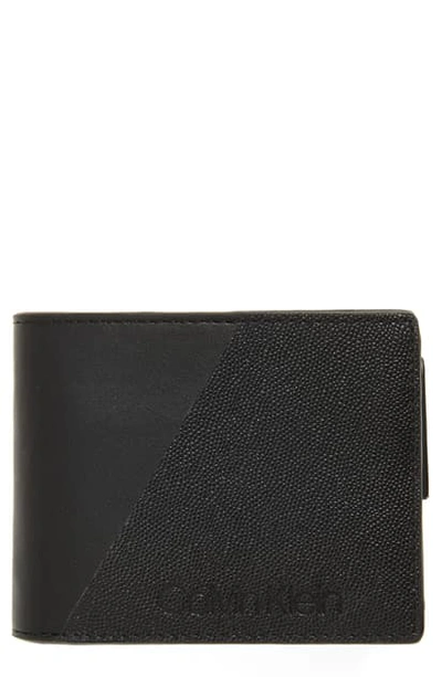Calvin Klein Faux Leather Wallet In Black