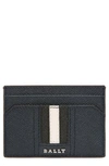 BALLY THAR EMBOSSED LEATHER CARD CASE,6218033