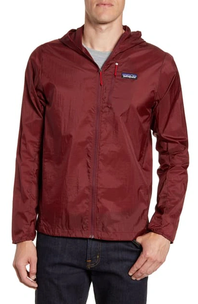 Patagonia Houdini Water Repellent Hooded Jacket In Oxide Red
