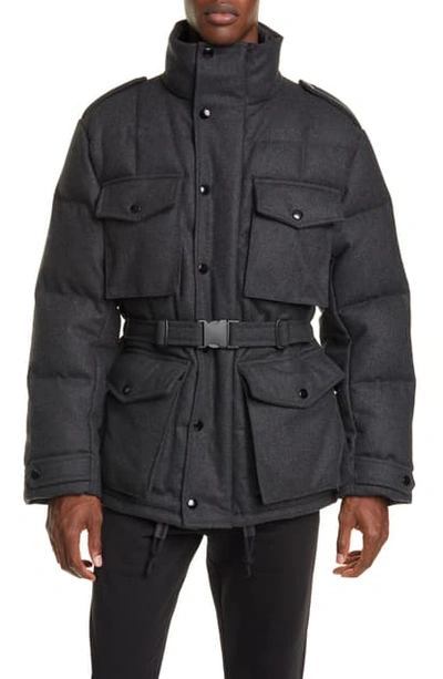 Dries Van Noten Four-pocket Wool Flannel Jacket In Anthracite