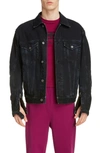 BALENCIAGA DENIM BIKER JACKET,594426TEW36