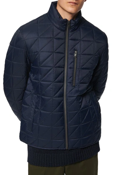 Marc New York Men's Brompton Quilted Mid Bomber With Removable Sherpa Liner In Ink
