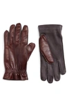 Brunello Cucinelli Leather Gloves In Brown