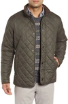 Peter Millar Suffolk Microfibre-trimmed Quilted Shell Jacket In Olive