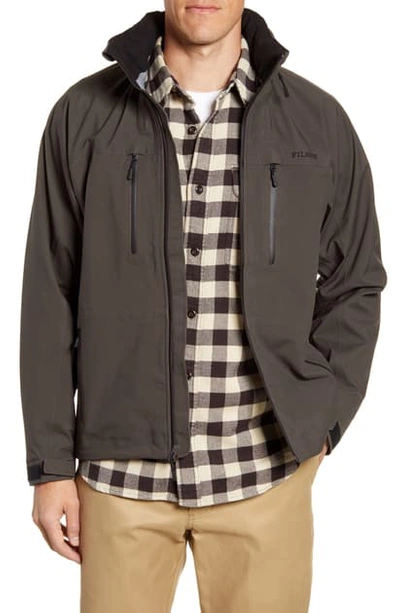 Filson Reliance Regular Fit Waterproof Jacket In Raven