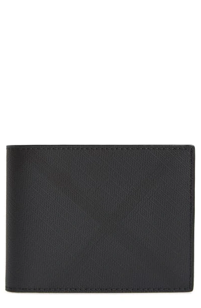 Burberry London Check Bifold Wallet - 蓝色 In Dark Grey