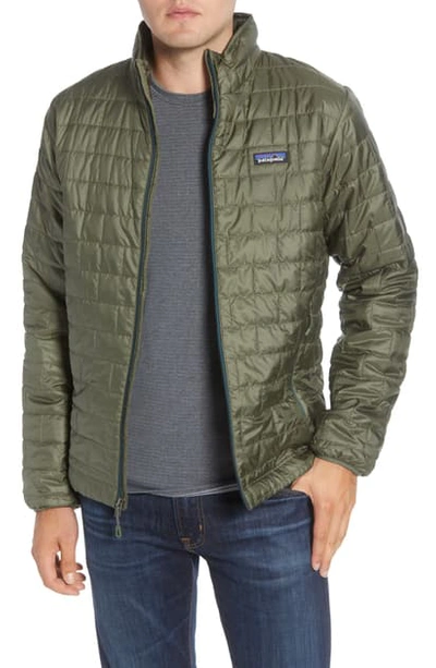 Patagonia Nano Puff Water Resistant Jacket In Industrial Green