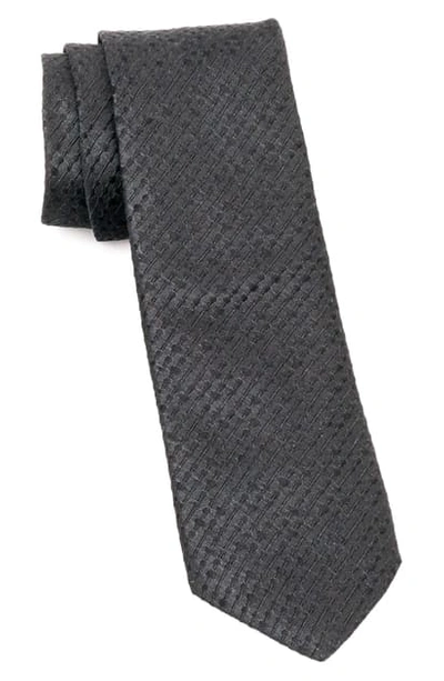 John Varvatos Pattern Silk Blend Tie In Black