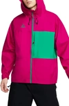 Nike Packable Jacket In Sport Fuchsia/lucid Green