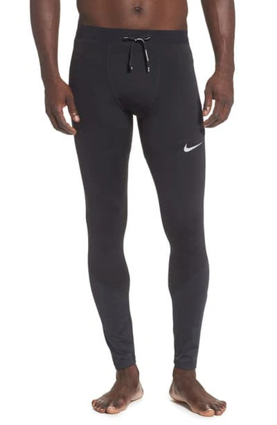 Nike Power Tech Men's Running Tights In Black