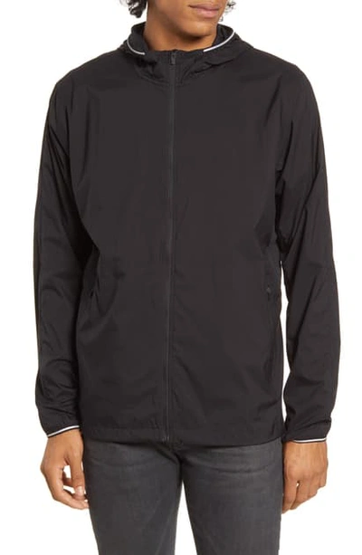 Reigning Champ Hooded Ripstop Nylon Running Jacket In Black