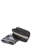 TED BAKER TRIPYAY LEATHER DOPP KIT & TOWEL,MXG-TRIPYAY-DC9M