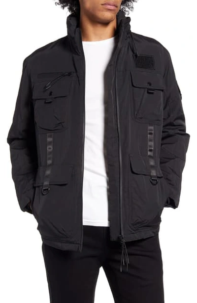 Wesc Hooded Field Jacket In Black