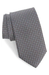 FERRAGAMO ENNE GANCINI PRINT SILK TIE,0694513