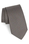 Ferragamo Enne Gancini Print Silk Tie In F. Nero