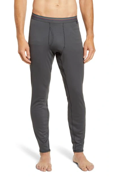 Patagonia Capilene Midweight Base Layer Tights In Forge Grey