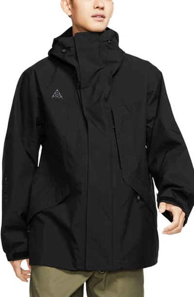 Nike Acg Gore-tex Men's Hooded Jacket In Black/ Anthracite