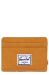 Herschel Supply Co Charlie Rfid Card Case - Yellow In Buckthorn Brown