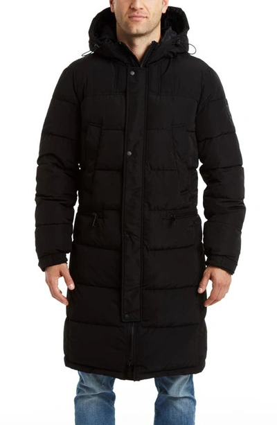 Vince Camuto Long Hooded Parka In Black