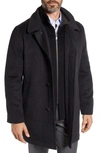 HART SCHAFFNER MARX MACBETH WOOL BLEND CAR COAT WITH BIB,6331BN