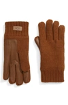 Ugg Knit Tech Gloves In Chestnut