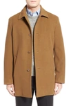 Cole Haan Italian Wool Blend Overcoat In Camel